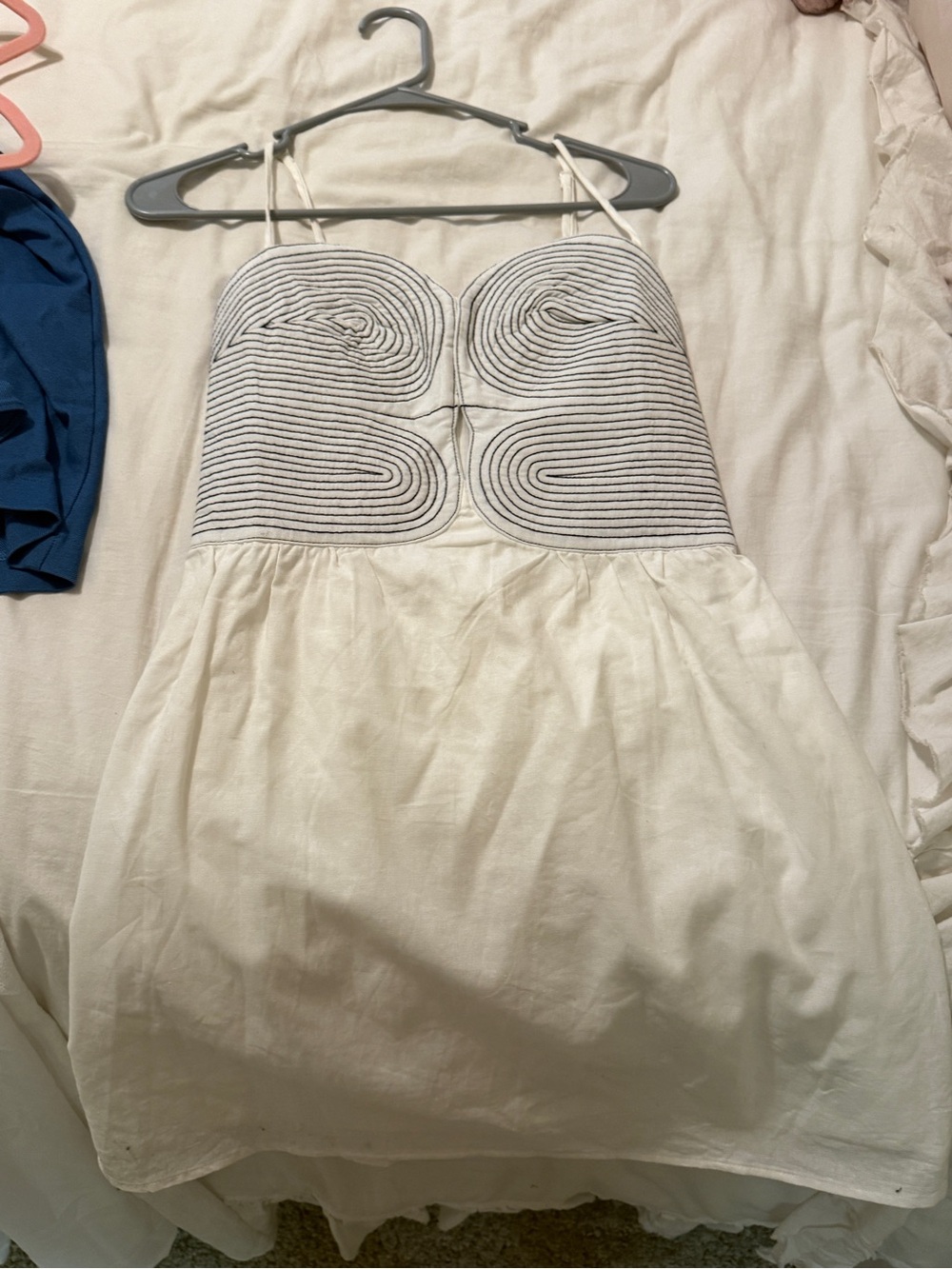 white pants store mini dress